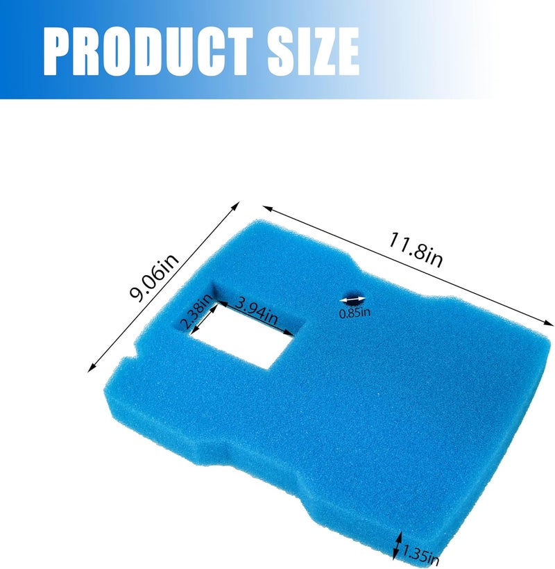 HOLEPU 4 Pcs Replacement Pond Filter Pad Fountain Sponge for VIVOHOME Pond Filter 530 & 660 GPH Pond Pump Filter & Sunsun 660 GPH Fountain Pump CUF-6000 Filter, Pond Filter Pump Sponge - Image 2